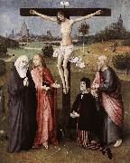 BOSCH, Hieronymus Crucifixion with a Donor  hgkl oil on canvas
